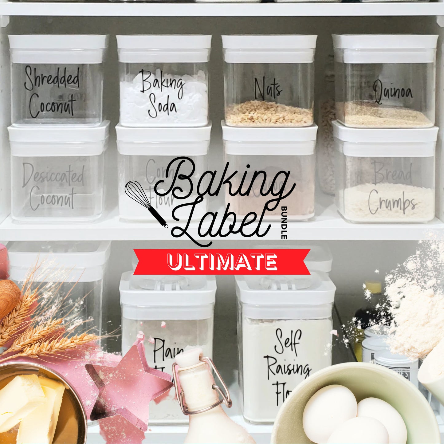 Pantry Label Bundle | Ultimate Baking Pack | 20 Labels