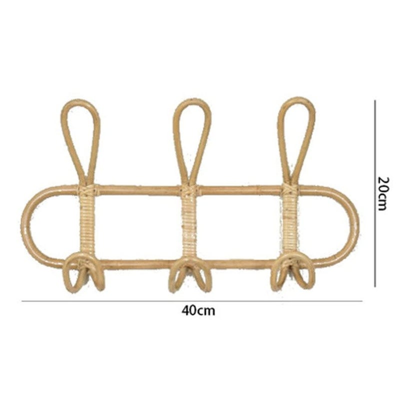 Rattan Hanging Wall Hooks - Medium