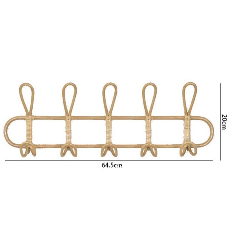 Rattan Hanging Wall Hooks - Large